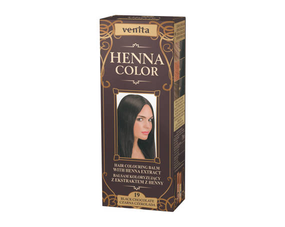 VENITA Henna Color balsam koloryzujący z ekstraktem z henny 19 Czarna czekolada \ Black chocolate   75 ml