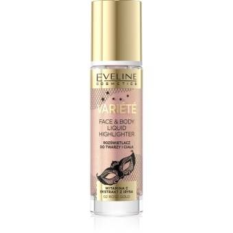 Variete Liquid Highlighter Flüssiger Highlighter für Gesicht und Körper, 02 Roségold