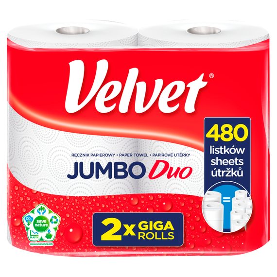 Velvet Jumbo Duo Papierhandtuch, 2 Rollen