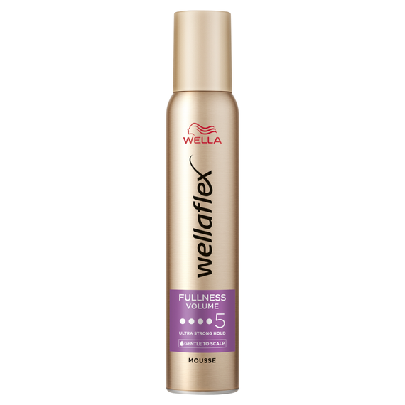 Wella Wellaflex Fullness Volume Ultra Strong Hold Foam verleiht dem Haar Volumen, 200 ml