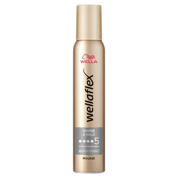 Wella Wellaflex Shine & Hold Haarschaum mit ultrastarkem Halt, 200 ml