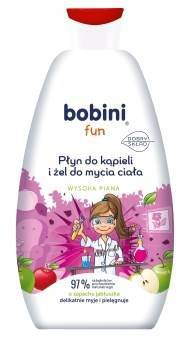 bobini fun Badeflüssigkeit und Körperwaschgel mit Apfelduft 500 ml