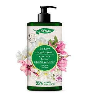 HERBAPOL Kremowy Żel pod prysznic - Cyklamen & Frezja & Drzewo Sandałowe 740 ml