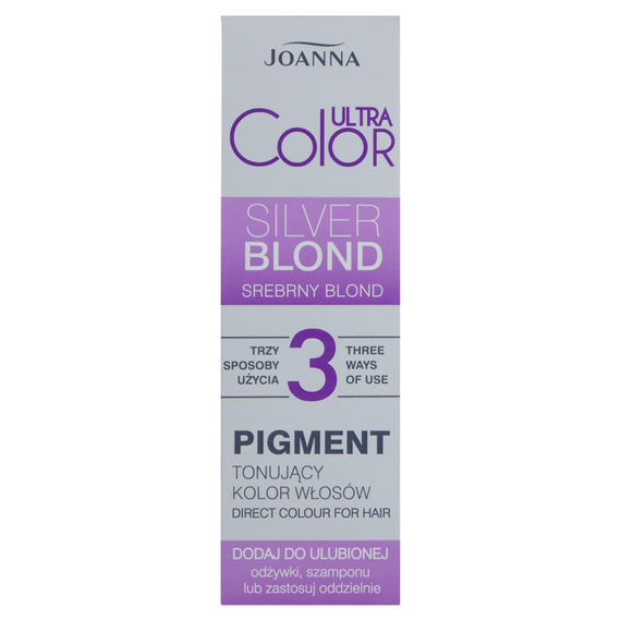 Joanna Ultra Color Pigment tonujący kolor włosów srebrny blond 100 g