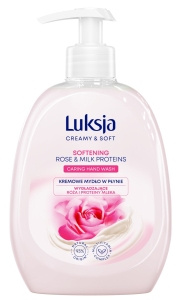 Luksja Creamy & Soft Kremowe mydło w płynie wygładzające róża i proteiny mleka 500 ml