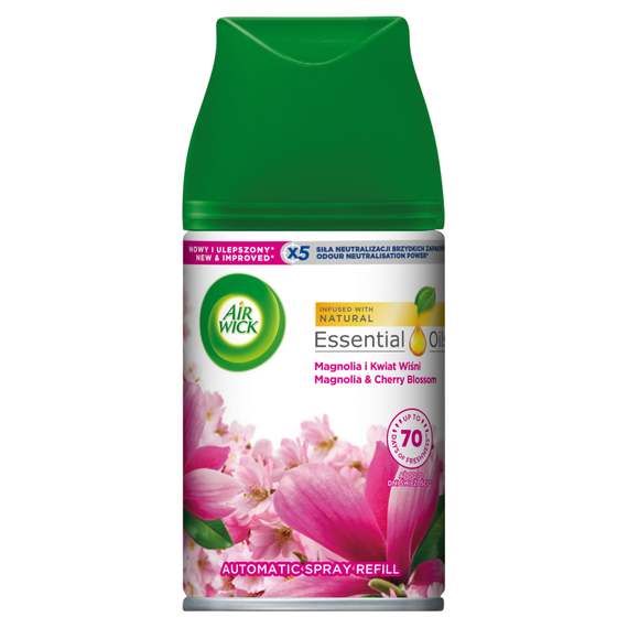 Air Wick Essential Oils Magnolien- und Kirschblüten-Duftkartusche, 250 ml