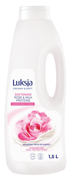  Luksja Creamy & Soft Cremige Badeflüssigkeit mit glättenden Rosen- und Milchproteinen 1,5 l