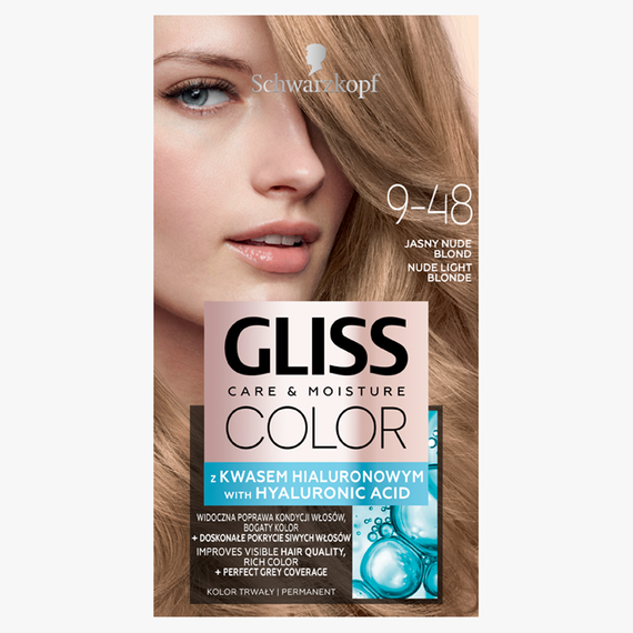 Gliss Color Care & Moisture Farba do włosów trwała 9-48 jasny nude blond