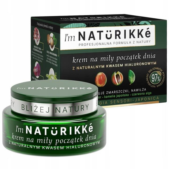 Naturkikke krem na Miły początek dnia z kwasem hialuronowym, 50 ml