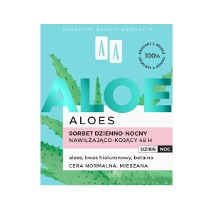 AA Aloes 100% aloe vera extract sorbet day and night 48h moisturizing and soothing 50 ml