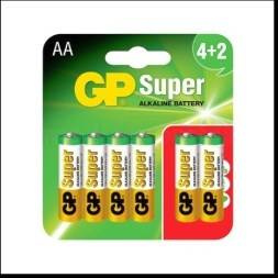 BATERIA SUPER ALKALINE AA LR06 (4+2)