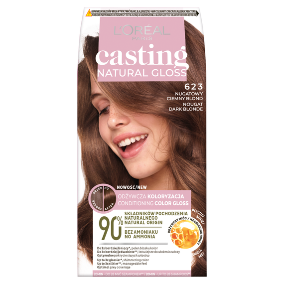 L'Oréal Paris Casting Natural Gloss Haarfärbemittel 623 Nougat Dunkelblond