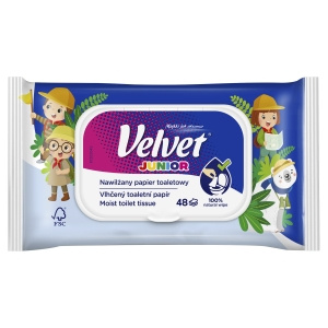 Velvet Junior Feuchtigkeits-Toilettenpapier 48 Stück