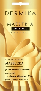 Dermika Maestria Luxuriöse Anti-Falten-Maske, Schneckenschleim-Extrakt 5% 7 g