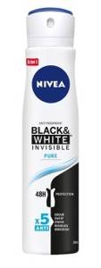 Nivea Black&White Invisible Pure Antiperspirant Spray 250ml
