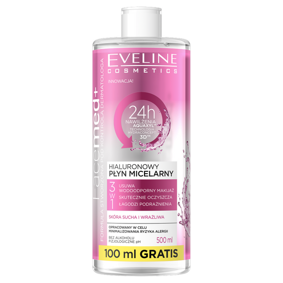 Eveline Cosmetics Facemed+ Hyaluronic Micellar Fluid 3in1