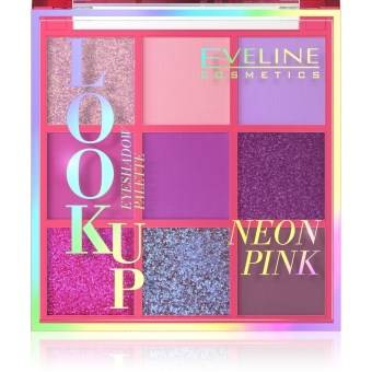 Eveline Cosmetics Look Up Paleta 9 cieni do powiek, Neon Pink