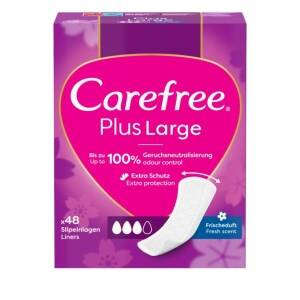 Carefree Plus Große Slipeinlagen mit frischem Duft, 48 Stück