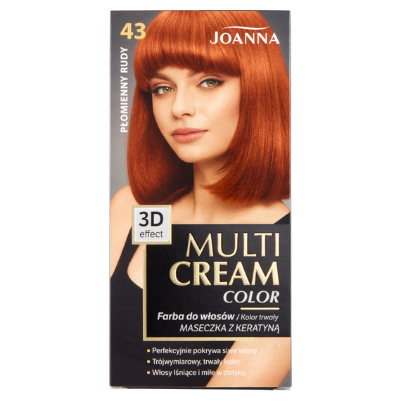 Joanna Multi Cream Color Haarfärbemittel Flammenrot 43