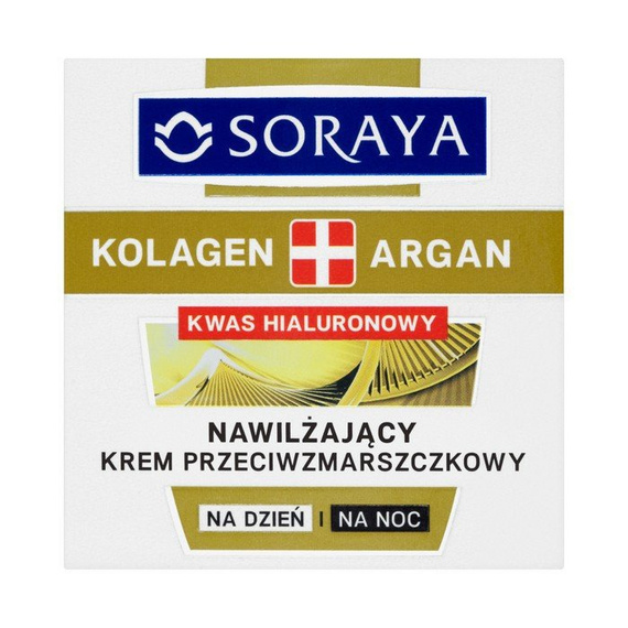 Soraya KOLAGEN+ARGAN Przeciwzmarszczkowy krem nawilżający na dzień i na noc 50 ml