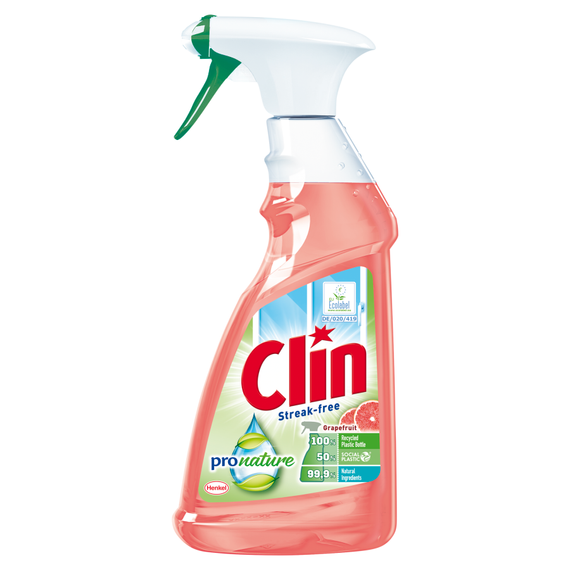 Clin Pro Nature Grapefruit Płyn do mycia powierzchni szklanych 500 ml