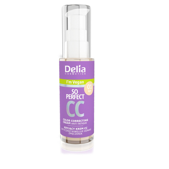 DELIA COSMETICS So Perfect Kryjący Krem CC 01 Light 30ml