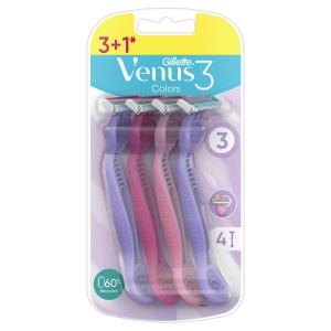 Gillette Venus 3 Colors Disposable razors, number of pieces in the package: 3+1