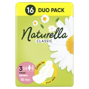 Naturella Classic Maxi Camomile Podpaski ze skrzydełkami x16