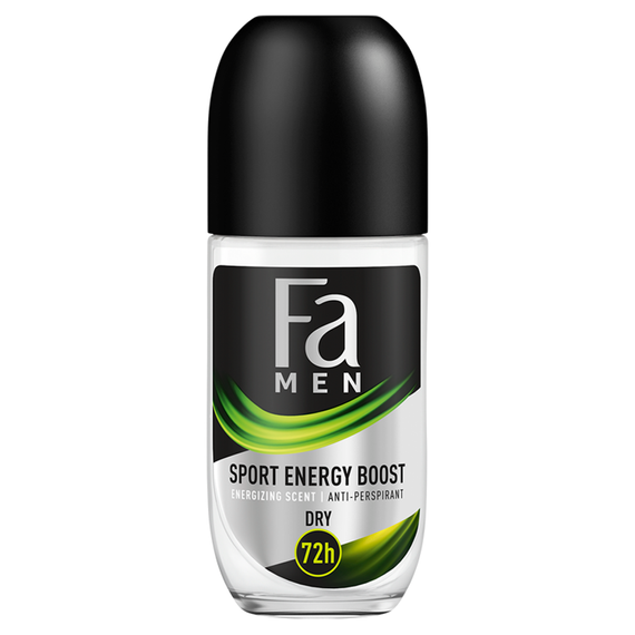 Fa Men Sport Energy Boost 72h Antiperspirant Roll-on with an energizing scent 50 ml