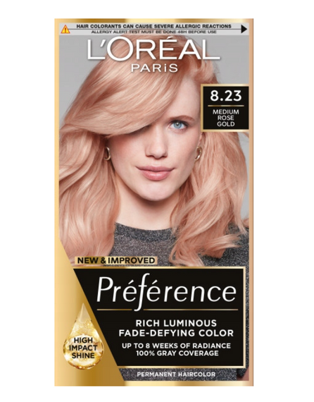 L'Oreall Preference Haarfarbe 8.23 Santorini Helles Opaleszierendes Blond / Mittleres Roségold