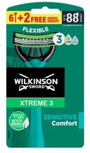 Wilkinson Sword Xtreme 3 Sensitive Rasierer mit 3 Klingen 8 Stück