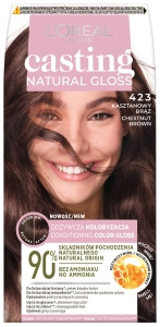 L'oréal Paris Casting Natural Gloss 423 kasztanowy brąz Odżywcza koloryzacja