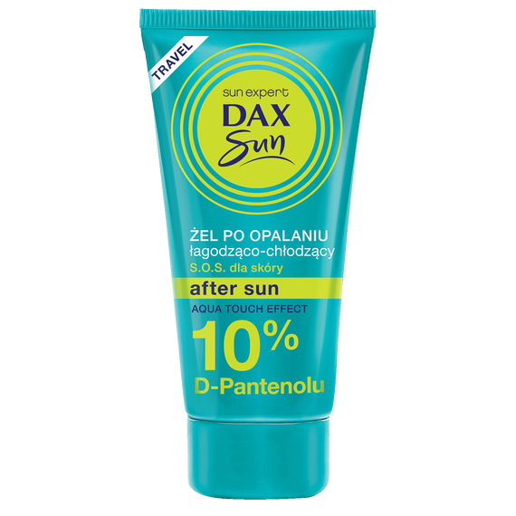 DAX SUN TRAVEL ŻEL CHŁODZĄCO-ŁAGODZĄCY PO OPALANIU 10% D-PANTENOL, SOS DLA SKÓRY 50ML