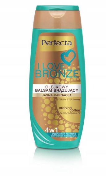 Perfecta I Love Bronze olejkowy balsam brązujący 4w1 do ciemnej karnacji 250ml