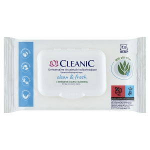 Cleanic Universal-Erfrischungstücher mit Aloe Vera und Allantoin 120 Stück