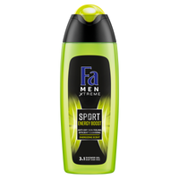 Fa Men Sport Energy Boost Duschgel mit 3-in-1-Formel mit dem Duft von Guarana und Ginseng, 250 ml