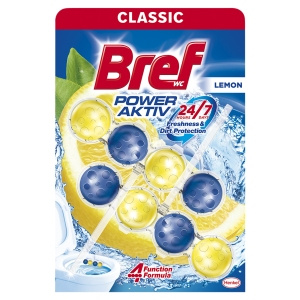 Bref WC Power Aktiv Wasch- und Duftanhänger für Toilettenschüssel Zitrone 2 x 50 g