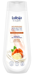 Luksja Silk Care Kremowy żel pod prysznic odżywcze masło shea i olej jojoba 500 ml