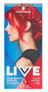 Schwarzkopf Live Ultra Brights or Pastel Hair Dye Pillar Box Red 092