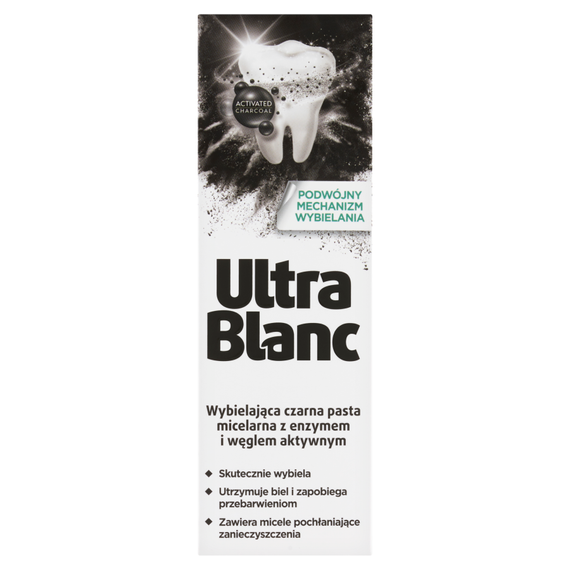 UltraBlanc Whitening schwarze Mizellenpaste mit Enzym und Aktivkohle 75 ml