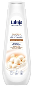 Luksja Creamy & Soft Creamy bath liquid soothing cotton milk and provitamin B5 900 ml