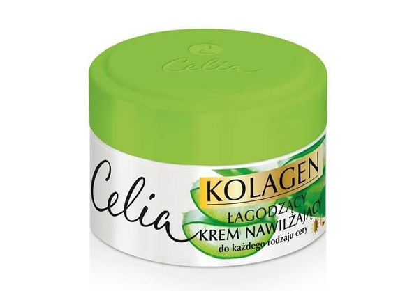 Celia Kolagen łagodzący krem nawilżający do twarzy Aloes 50ml