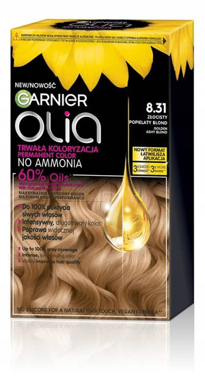 Garnier Olia Farba do włosów 8.31 Złocisty popielaty blond