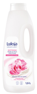 Luksja Creamy & Soft Creamy bath liquid smoothing rose and milk proteins 1.5 l
