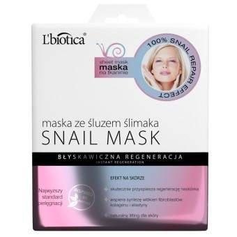 L'biotica Snail Slime Sheet Mask - Instant Regeneration 23 ml