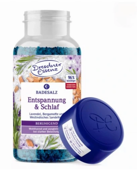 DRESDNER ESSENZ Entspannung & Schlaf Relaksująca Sól do kąpieli RELAKS i SEN 600g 