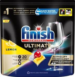 Finish Ultimate Lemon Dishwasher Capsules 258g (20 pcs)