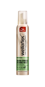 Wella Wellaflex Silk Finish & Hold Haarschaum mit ultrastarkem Halt, 200 ml