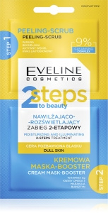 Eveline 2 Steps to beauty Nawilżająco-rozświetlający zabieg 2-etapowy 8 ml