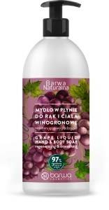 NATURALNA MYDLO W PLYNIE 500ML WINOGRONOWE REGENERUJACO-WYGLADZAJACE